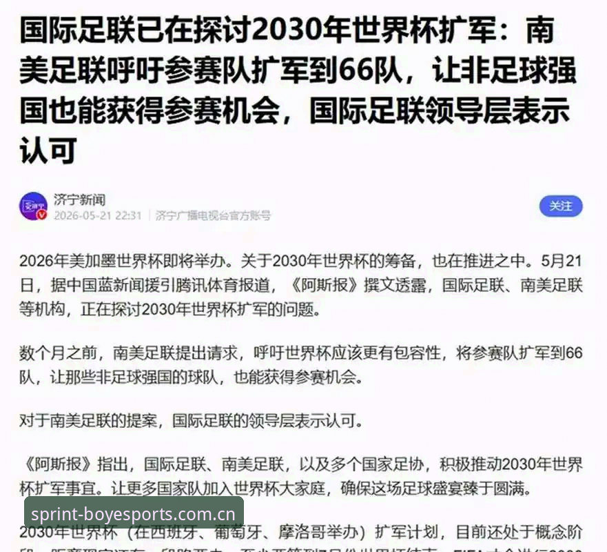 世界杯扩军至66队必备知识：中国男足入场时机与赛事数据解读